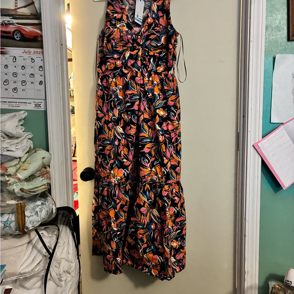 New French Connection Multi Twist Front VNeck Side Zipper & Pockets 100% Cotton - Picture 7 of 11